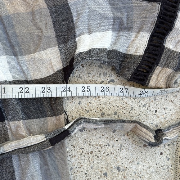 Anthropologie Maeve Plaid Kimono Sleeve Tie Waist Tunic Dress Size Medium - Picture 8 of 11